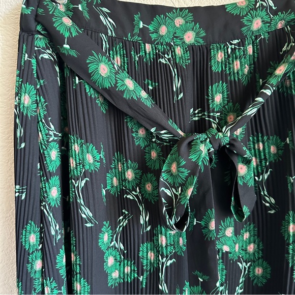 Topshop Archive Crystal Floral Pleated Midi Skirt Sz 10 - Picture 4 of 11